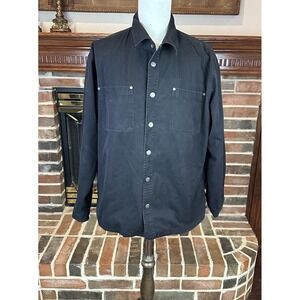 NRA National Rifle Association Full Zip Work Jacket Men Sz‎ 2XL Black Snap Denim